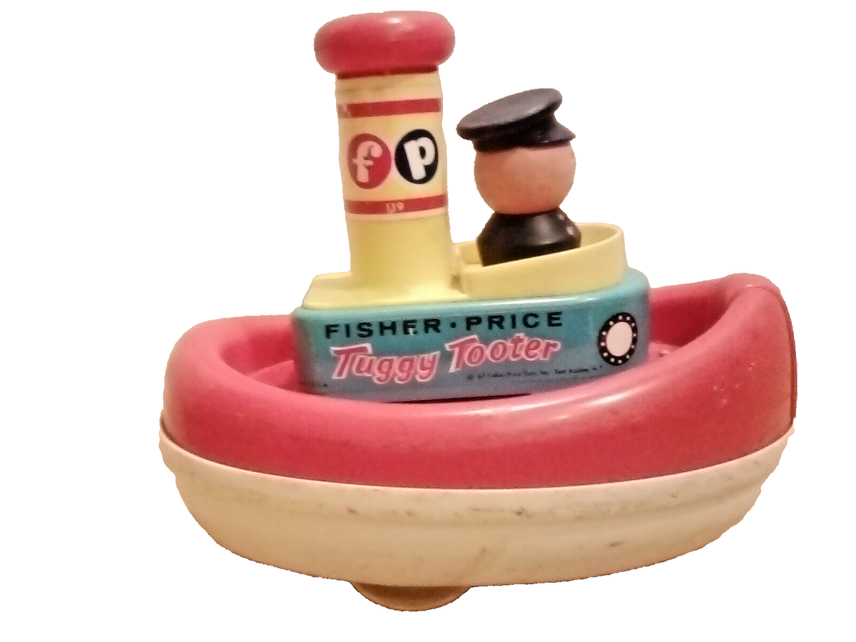 VINTAGE Fisher Price Tuggy Tooter Pull Tug Boat.(1967). | eBay