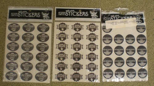 Vintage 1983 LKP Stickers Apple Expert Program Whiz Keyboard Kid Computer