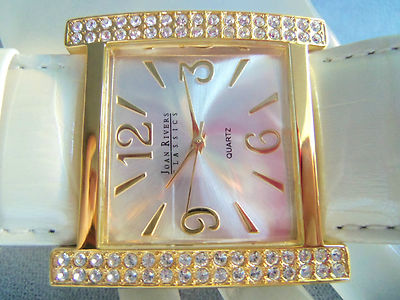 Joan Rivers Gold and White Pearl Watch JOAN RIVERS LARGE CLASSIC COLLECTION WHITE & GOLD WATCH  main image 3