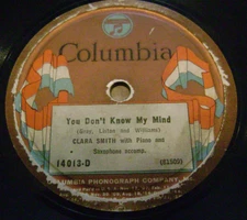 BLUES 78 CLARA SMITH -YOU DON'T KNOW MY MIND-COLUMBIA 14013-D...V-