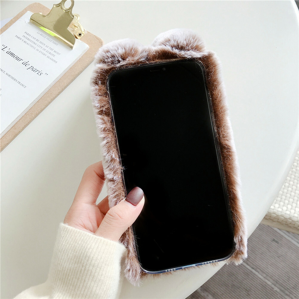 Shockproof Phone Case Furry Cover Cute Soft Skin For iPhone