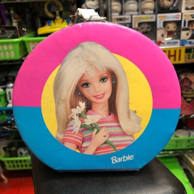 Vtg 1998 Barbie Kmart Pink Blue Makeup Case Mini Purse