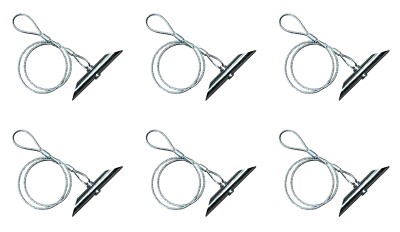 6 - 6'' Earth Anchors W/ 33''  1/8'' Cable -  Heavy Duty for shed, swing set & More