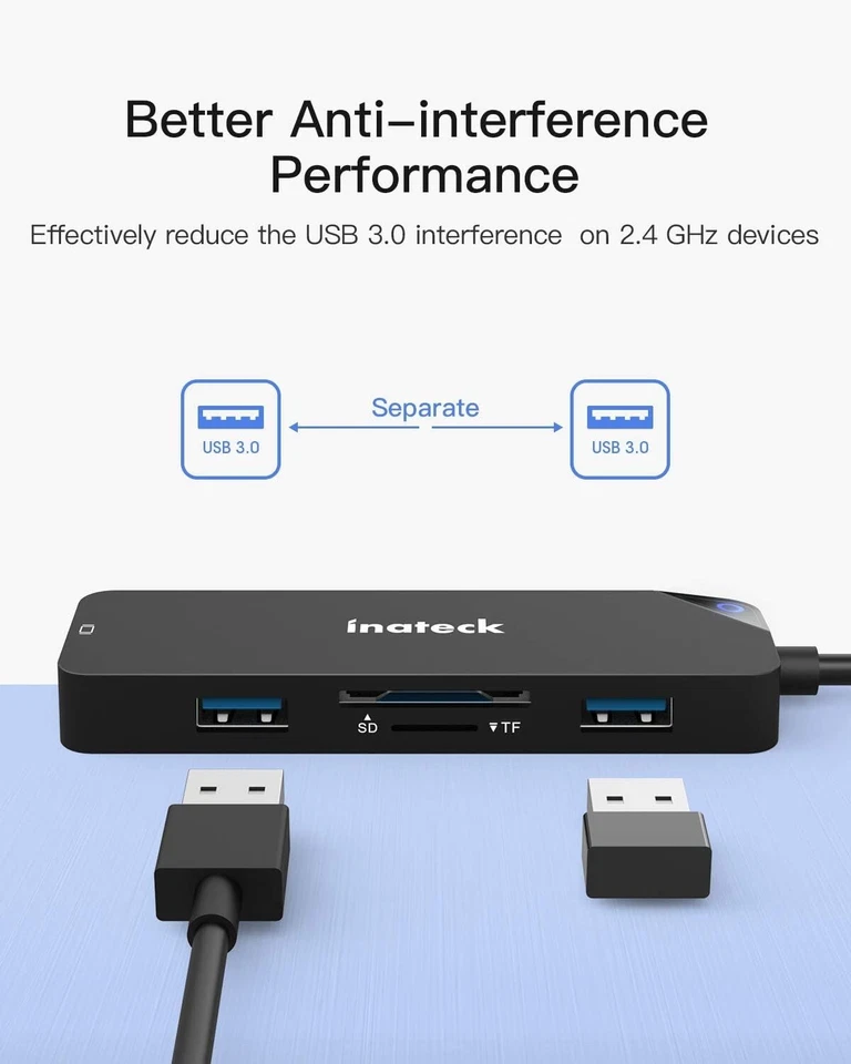 Inateck 5in1 USB C Hub Slim USB 3.1 Gen1 Type C Hub Adapter 4K HDMI Video Output - Image 4 of 4
