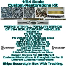 Rivet Screws FULL Kit For 1/64 Scale Custom Restoration Hot Wheel & Other