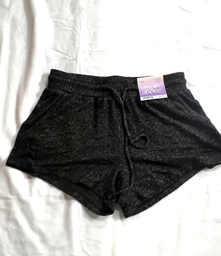 Women's Stars Above Pajama Shorts Gray Elastic Waistband Drawstring Pockets XS