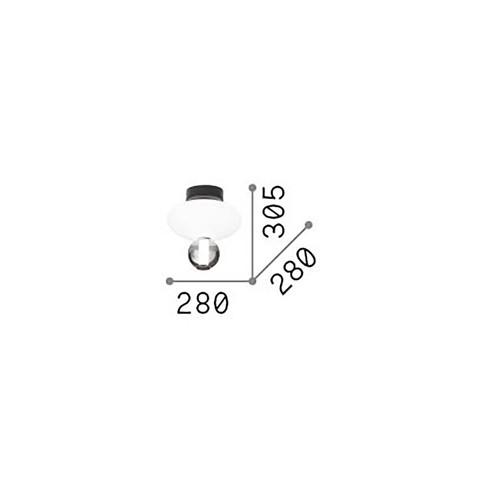 Plafoniera moderna a led in vetro soffiato bianco e grigio DL1896 - Picture 2 of 2