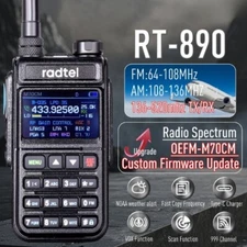 RT-890 NOAA Weather Channel 6 Band Amateur 2 Way Radio 999CH Walkie Talkie AM