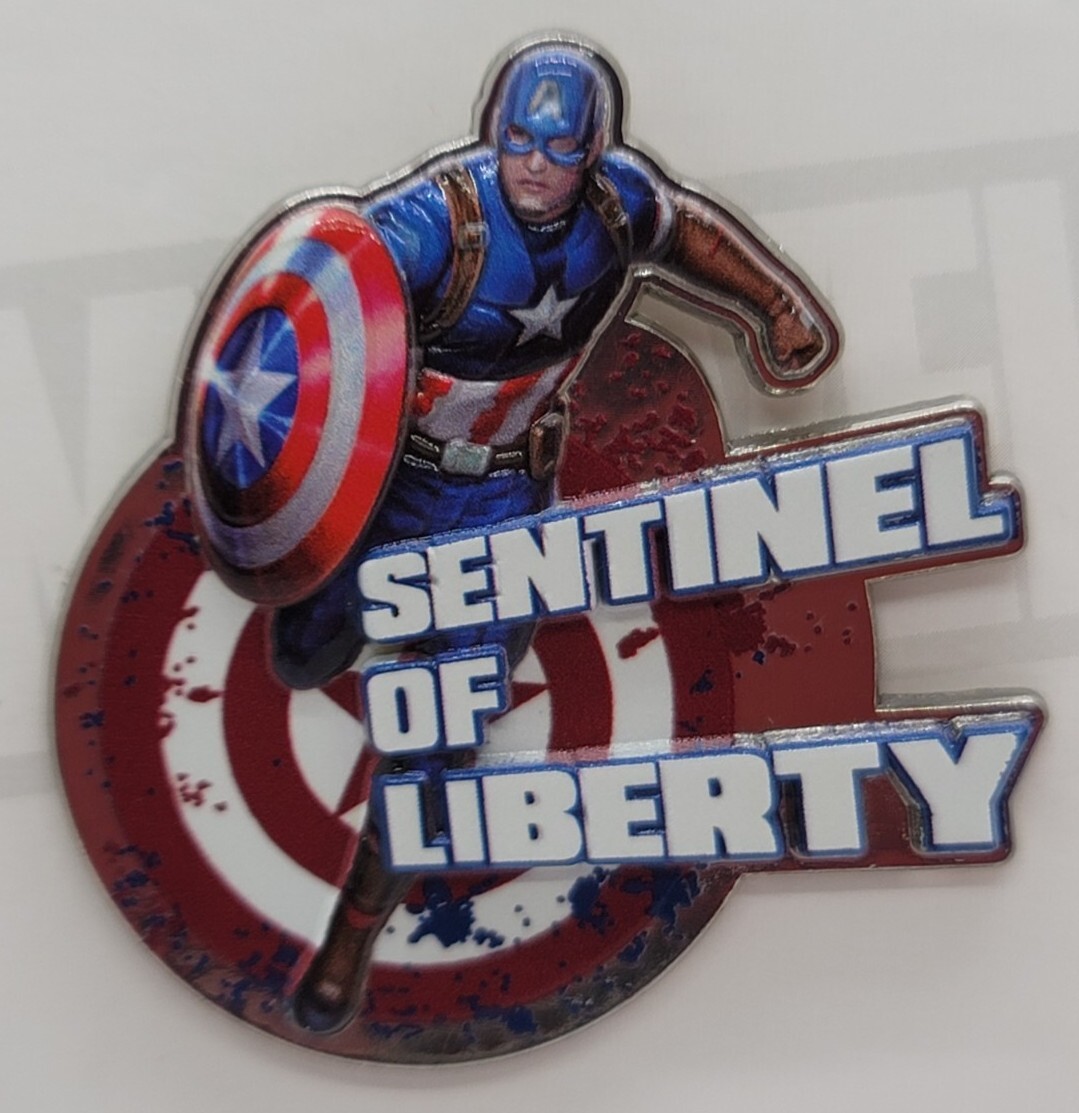 Disney Parks Marvel Pin 2022 Captain America Sentinel Of Liberty