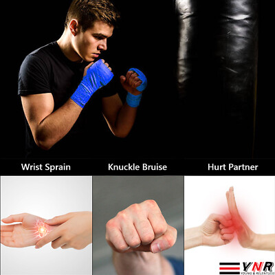 BEAST RAGE Boxing Inner Gloves Hand Wraps Wrist Straps Muay Thai MMA Elasticated Bandages 4 5 M Pink