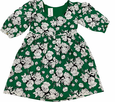 green emerald velvet dress Janie & Jack White & Green Dress  Tomorrow's Child Resale