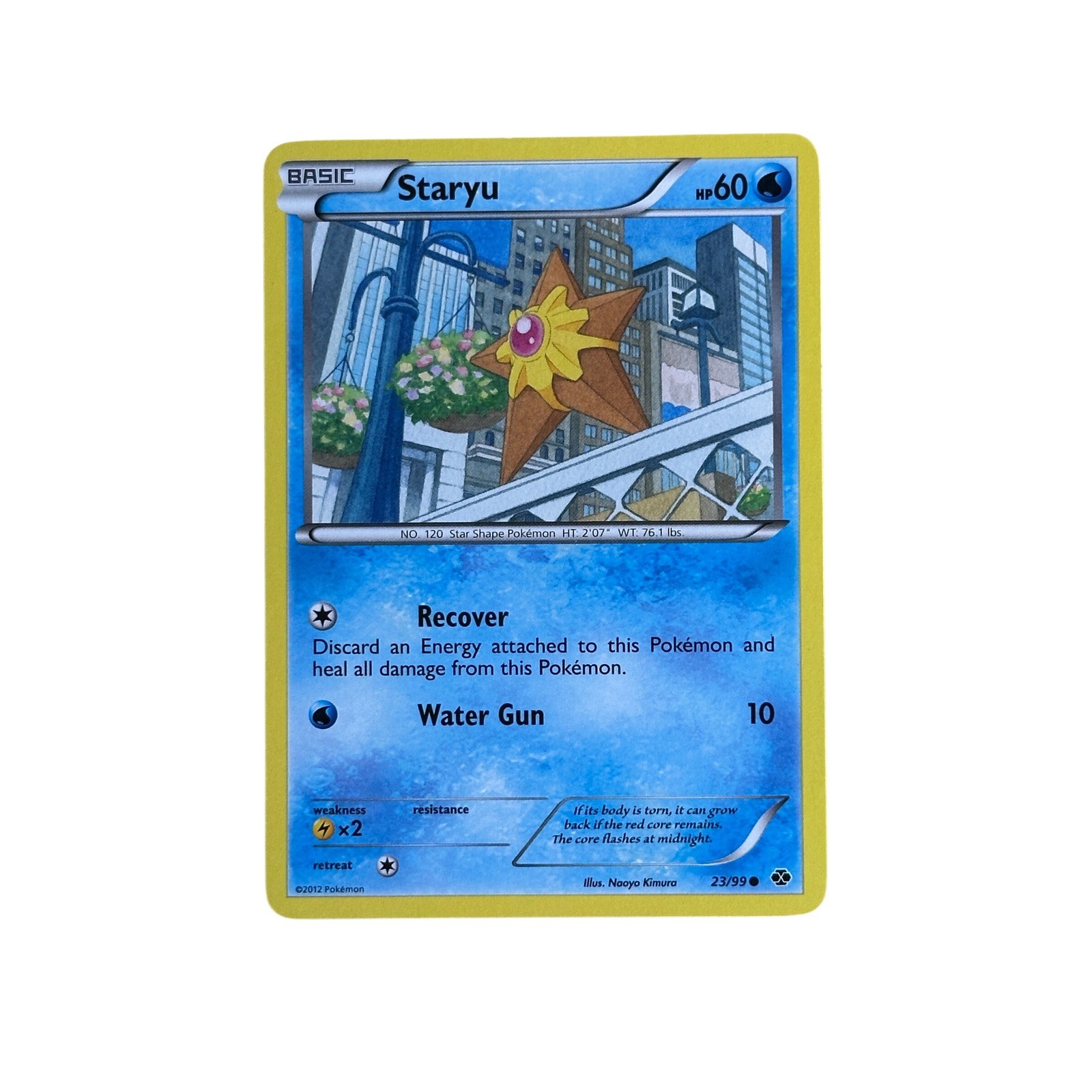 Pokemon Staryu 23/99 Common Card 2012 BW Next Destinies HP60 Water Type