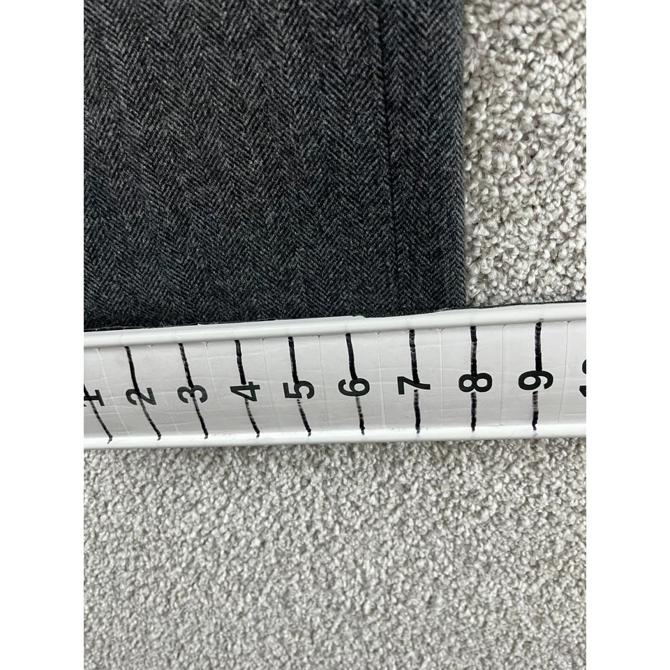 Calça J Crew masculina 33X30 Bowery Herringbone vestido mistura de lã carvão - Imagem 4 de 4