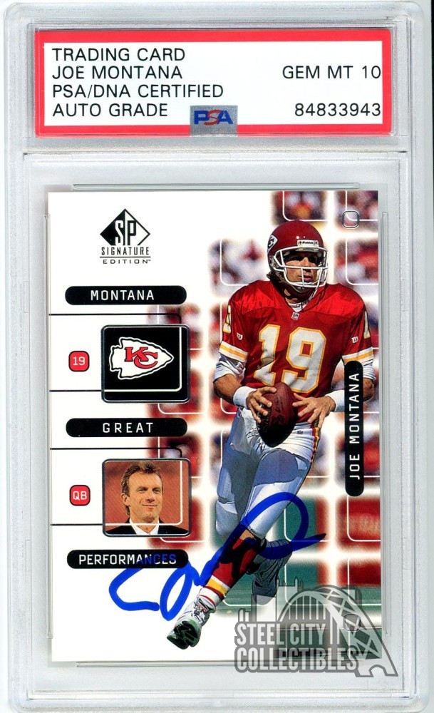 Joe Montana 1999 Upper Deck SP Signature Edition Autograph Card #J7 PSA/DNA 10