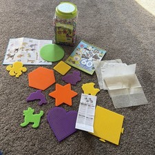 perler beads, Paper, lot of boards, and inspiration/instruction book