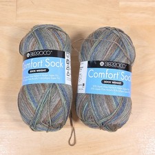 2 Skeins Berroco Comfort Sock Weight Variegated Yarn 1810 Invercargill