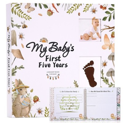 Keepsake Baby Memory Book for Boys and Girls   Timeless First 5 Year Baby Book