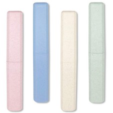 4 Packs Portable Travel Toothbrush Case, Breathable Plastic Toothbrush Holder