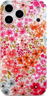 Case for iPhone 17 Pro Max 6.9'' - Sparkle Bling Floral Design Scratch-Resistant