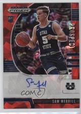 2020-21 Panini Prizm Draft Picks Prospect Red Ice Sam Merrill #PA-SM Auto s5q
