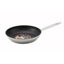 Winco SSFP8NS 8 in NonStick Stainless Steel Fry Pan