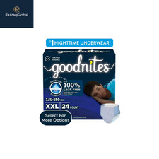 Goodnites Boys Nighttime Bedwetting Underwear, Size XXL 120-165 lbs , 24 Count