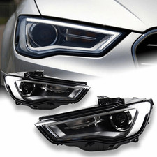 LED LightTube Scheinwerfer Set Schwarz für Audi A3 8V 2012–2016 LED Tagfahrlicht