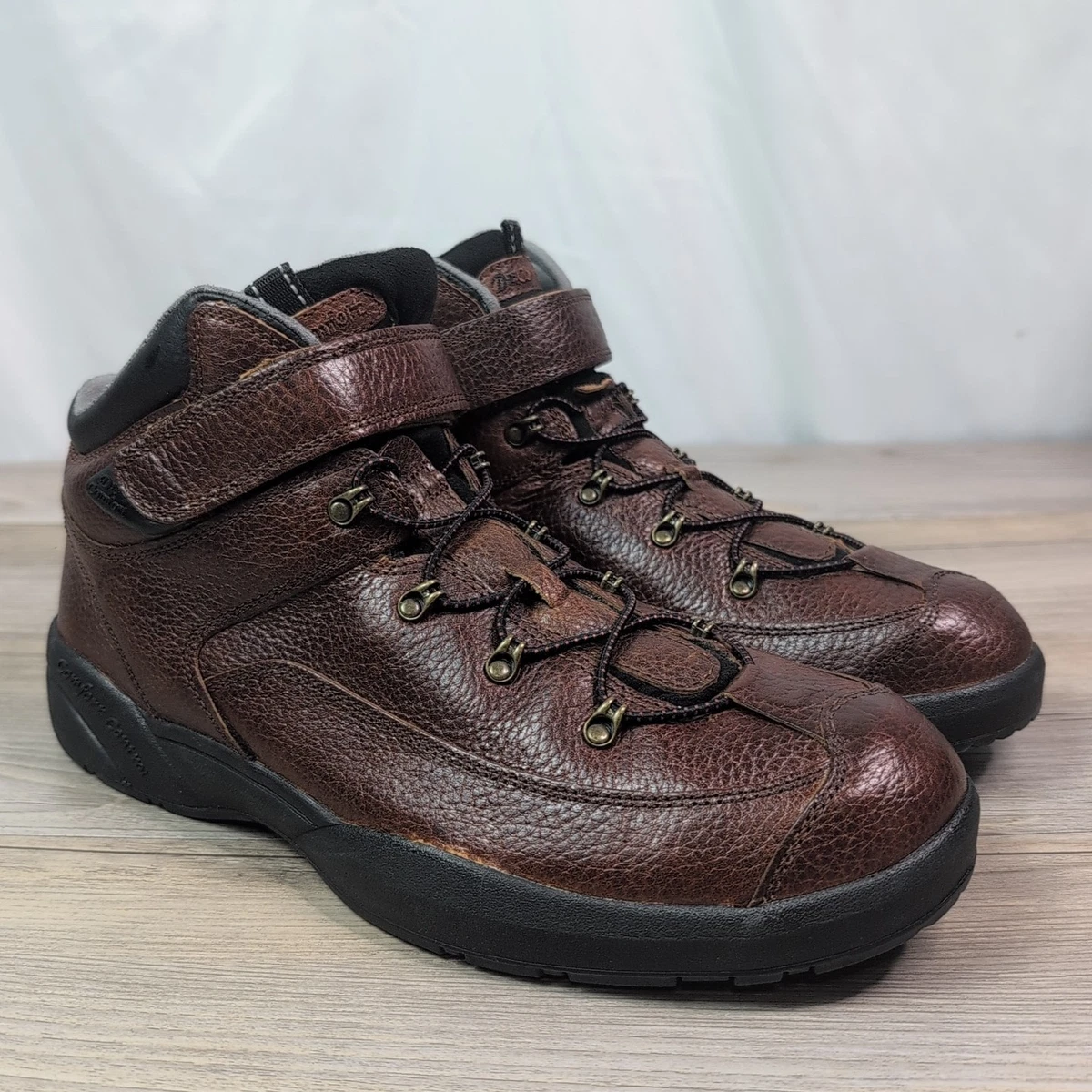 Dr Comfort Ranger 9420 Lace Up Hook Loop Ankle Boots Men Size 7.5M Brown Leather Dr. Comfort Men main image 4