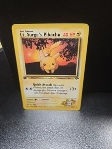 lt surge's pikachu pokemon card value Lt. Surge's Pikachu