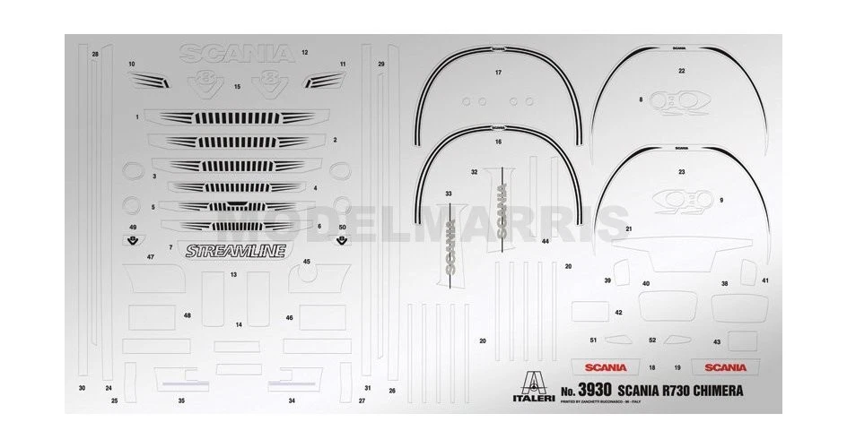 ITALERI 3930 kit Montaggio SCANIA R730 STREAMLINE "TEAM CHIMERA" - Italeri - 393 - Immagine 3 di 4