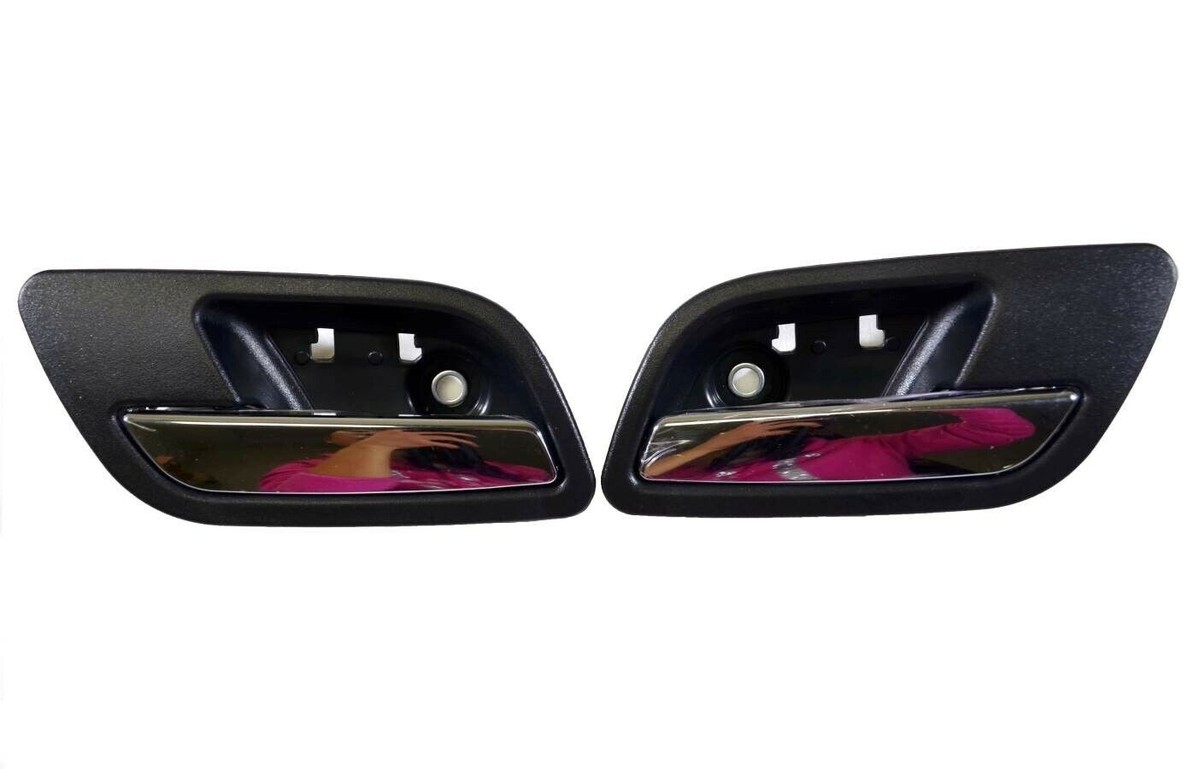 fits 2007 to 2013 Silverado 1500 Interior Door Handle Chrome Black Rear LH RH