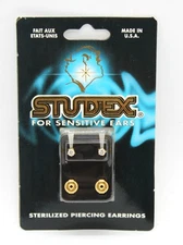 Studex Sensitive Gold Plated Cubic Zirconia Piercing Stud Earrings