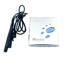 SONY MD Walkman MZ-E520 Silver Portable Audio Player Headphones Used from JPN