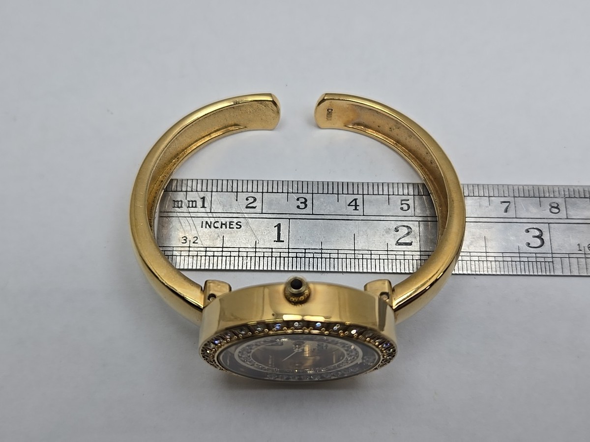 Victoria Wieck Floating Crystal Cuff Watch Gold Womens  display picture 1