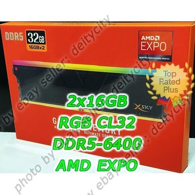 V-COLOR Manta XSky RGB 32GB 2x16GB DDR5 6400 CL32 Dual Memory AMD EXPO SEALED