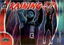 2020-21 Donruss Optic Raining 3s Red Pulsar #14 Paul George - BSK