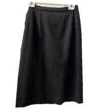 VTG Pendleton Gray Wool Midi Skirt Womens 10 M See Pics Dark Academia Heritage