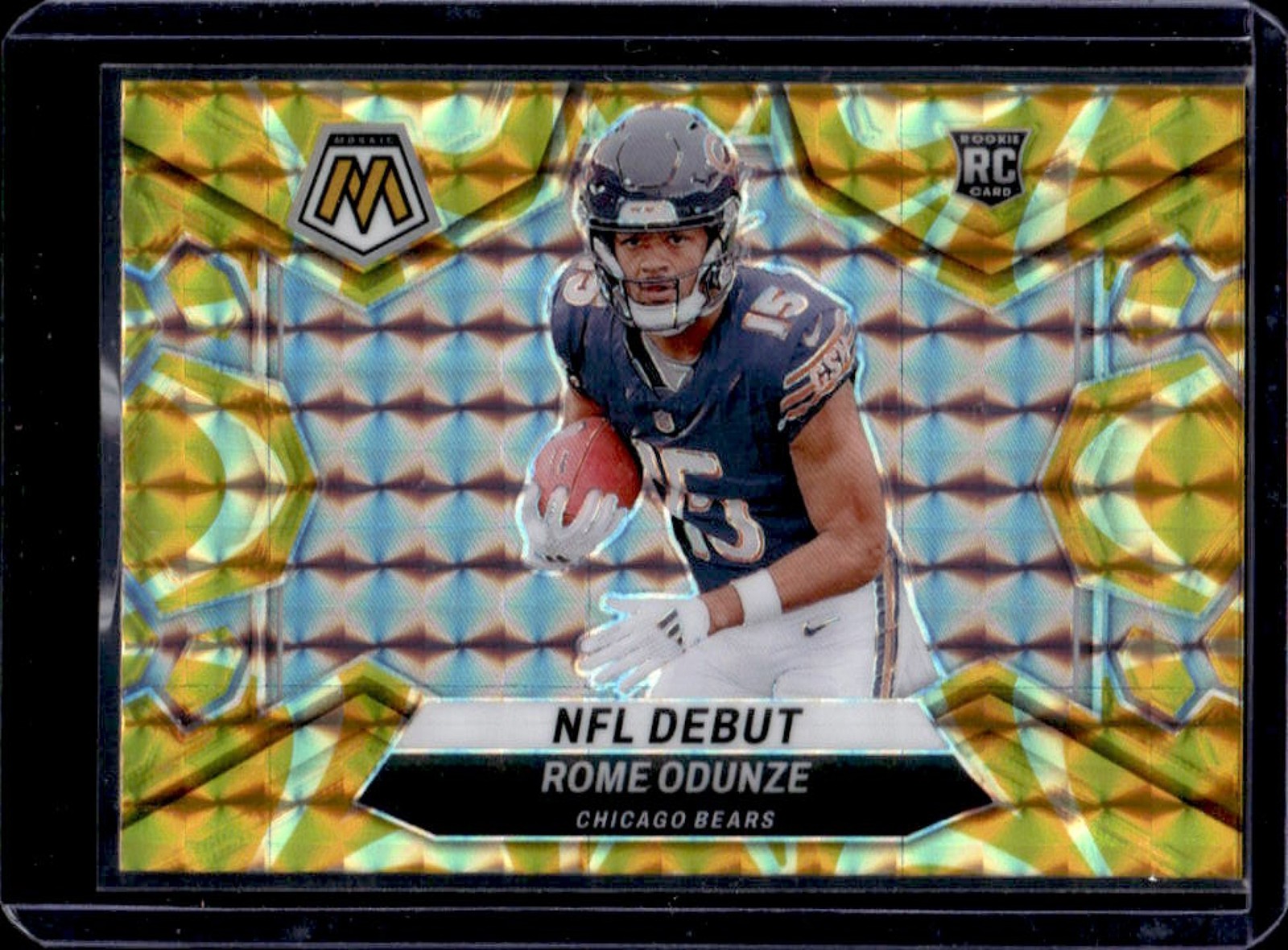 2024 Mosaic Rome Odunze RC Reactive Yellow Prizm NFL Debut #281 Bears