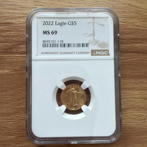 2022 American Gold Eagle NGC MS69 1/10 OZ Fine $5 Coin