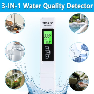 TDS Meter Digital Tester Water Quality Testing Kits for Drinking Water 0-9990ppm