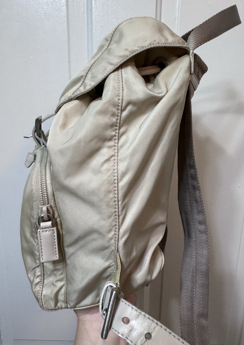 Auth Vintage Prada Cream Ivory Nylon Backpack Mini | eBay display picture 1