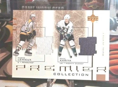 2001-02 Premier Collection Dual Jersey  /100 Mario Lemieux Paul Kariya