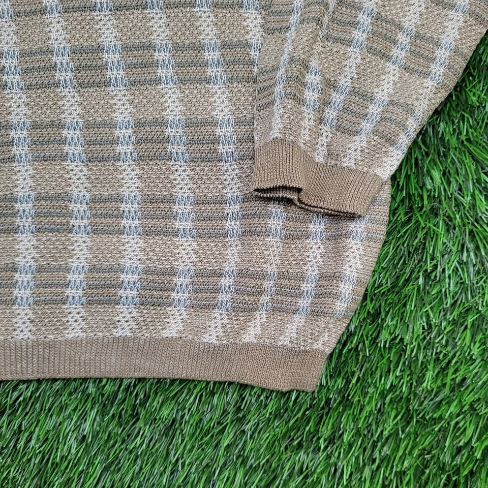 Suéter Tejido Texturizado Vintage Tricots St-Raphael Mediano 24x25 Extra Suelto Cuadrado Foto 3 de 4
