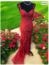 NWOT Red Prom Mermaid/Trumpet Gown Size 2 Sample Sale Prom Grad Formal Cruise