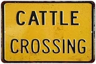 Cattle Crossing Sign Vintage Retro Decor Cow Ranch Signs, 8 x 12 Inch