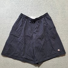 Champion Athletic Shorts Mens Size XL Blue Logo Casual Elastic Waist Drawstring