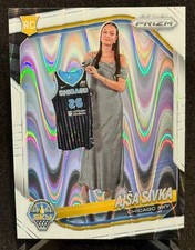 2025 Panini Prizm WNBA Ajsa Sivka #85 RC Chicago Sky White Seismic Prizm