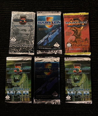 Precedence Babylon 5 CCG Severed Dreams Sealed Booster Pack Lot, 6 Packs
