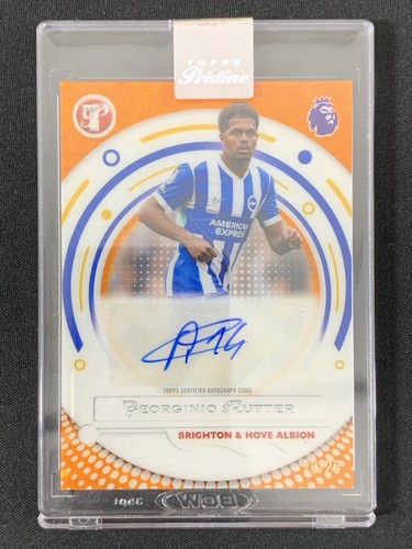 Georginio Rutter 2025-26 Topps Pristine Premier League Pristine Orange Auto /25