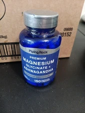 Magnesium Glycinate and Ashwagandha | 150 capsules | Non-GMO | by Piping Rock